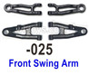 UDIRC 1608 Front Swing Arm.1601-025. UDI 1608 1/16 Rally Car Accessories.
